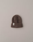MERINO KNIT BEANIE BROWN