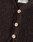 MERINO TEDDY VEST BROWN