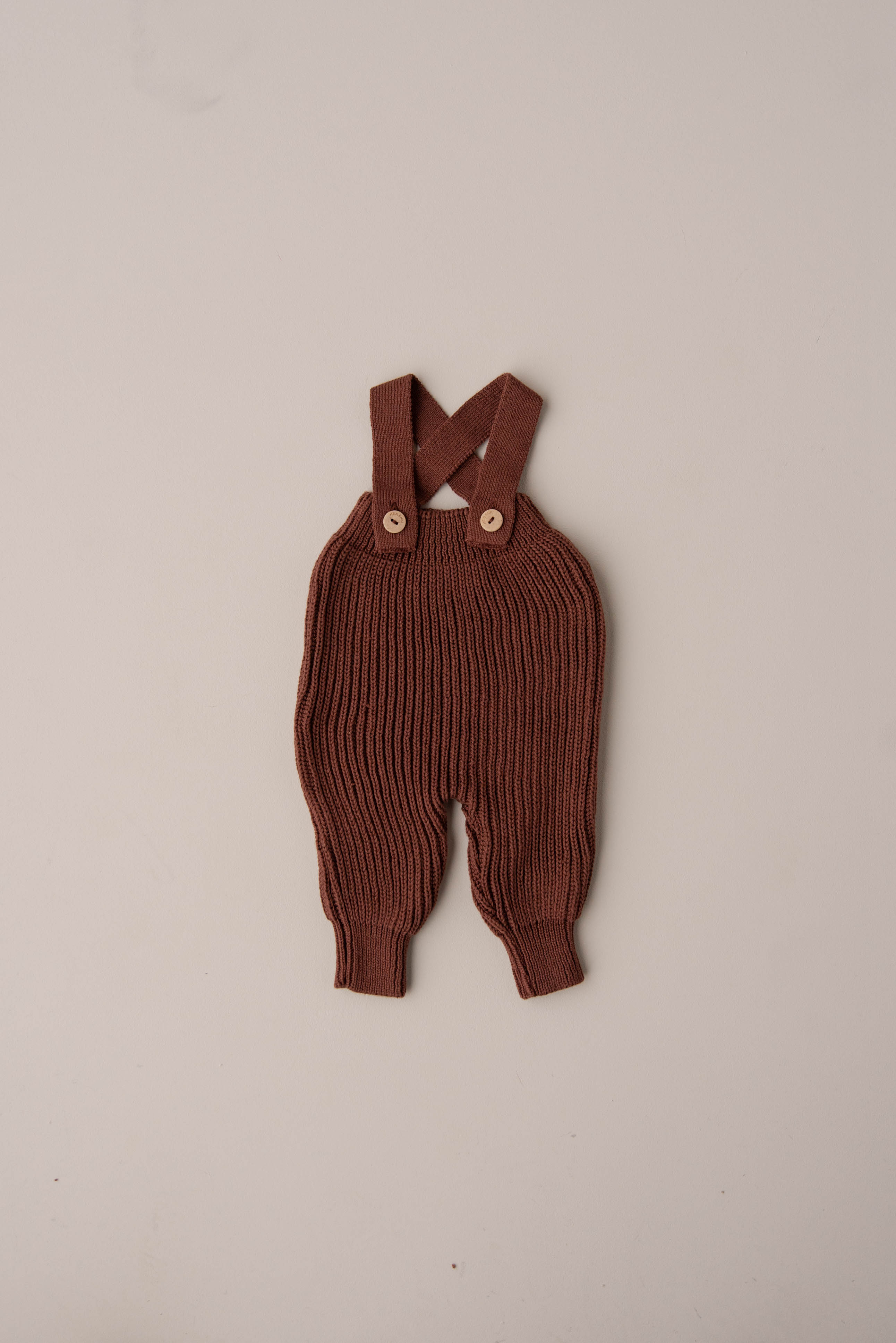 KNITTED SALOPETTE BAKED BROWNIE