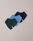 3-PACK BANDANAS BLUE/GREEN