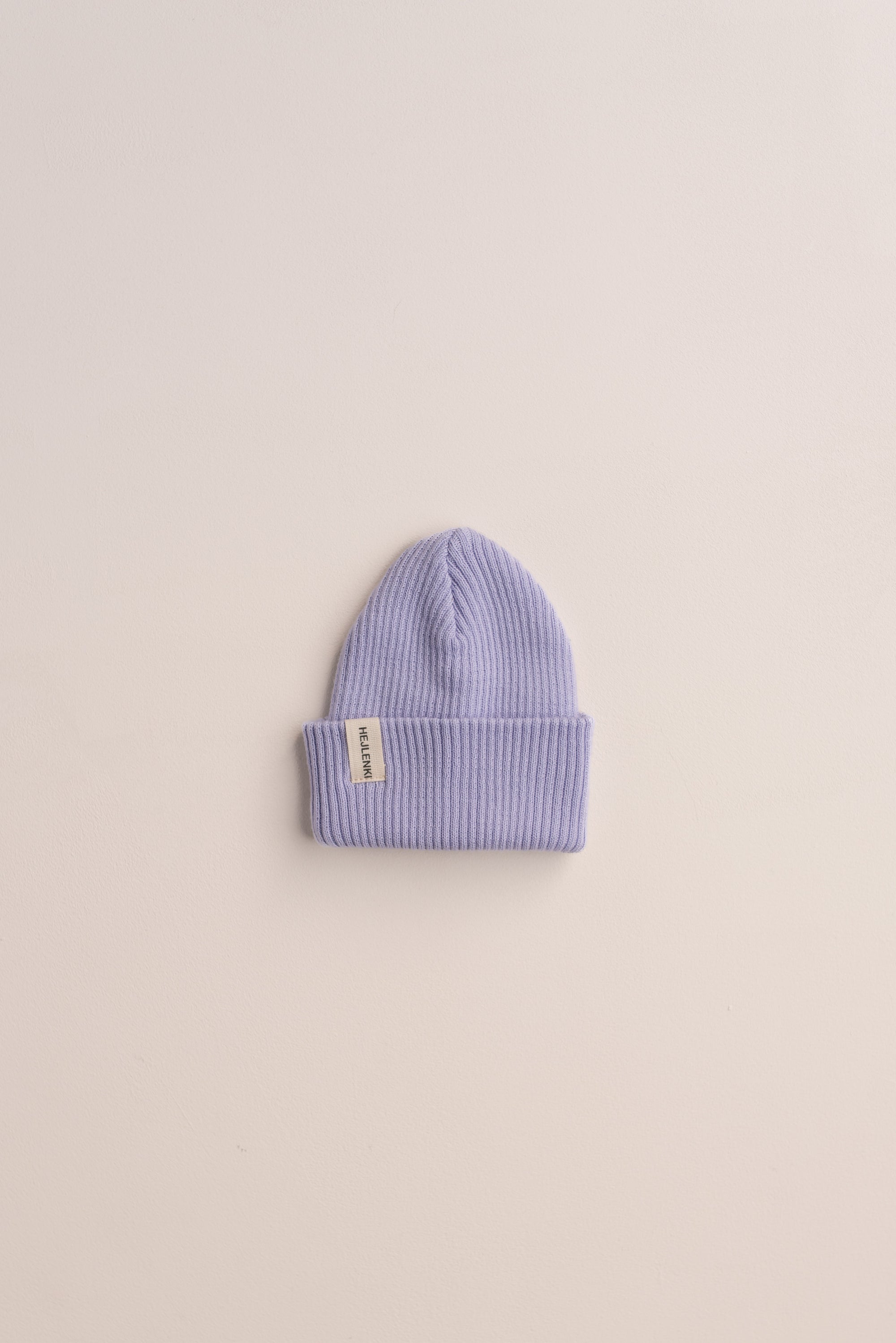 KNIT BEANIE LAVENDER CREAM