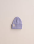 KNIT BEANIE LAVENDER CREAM