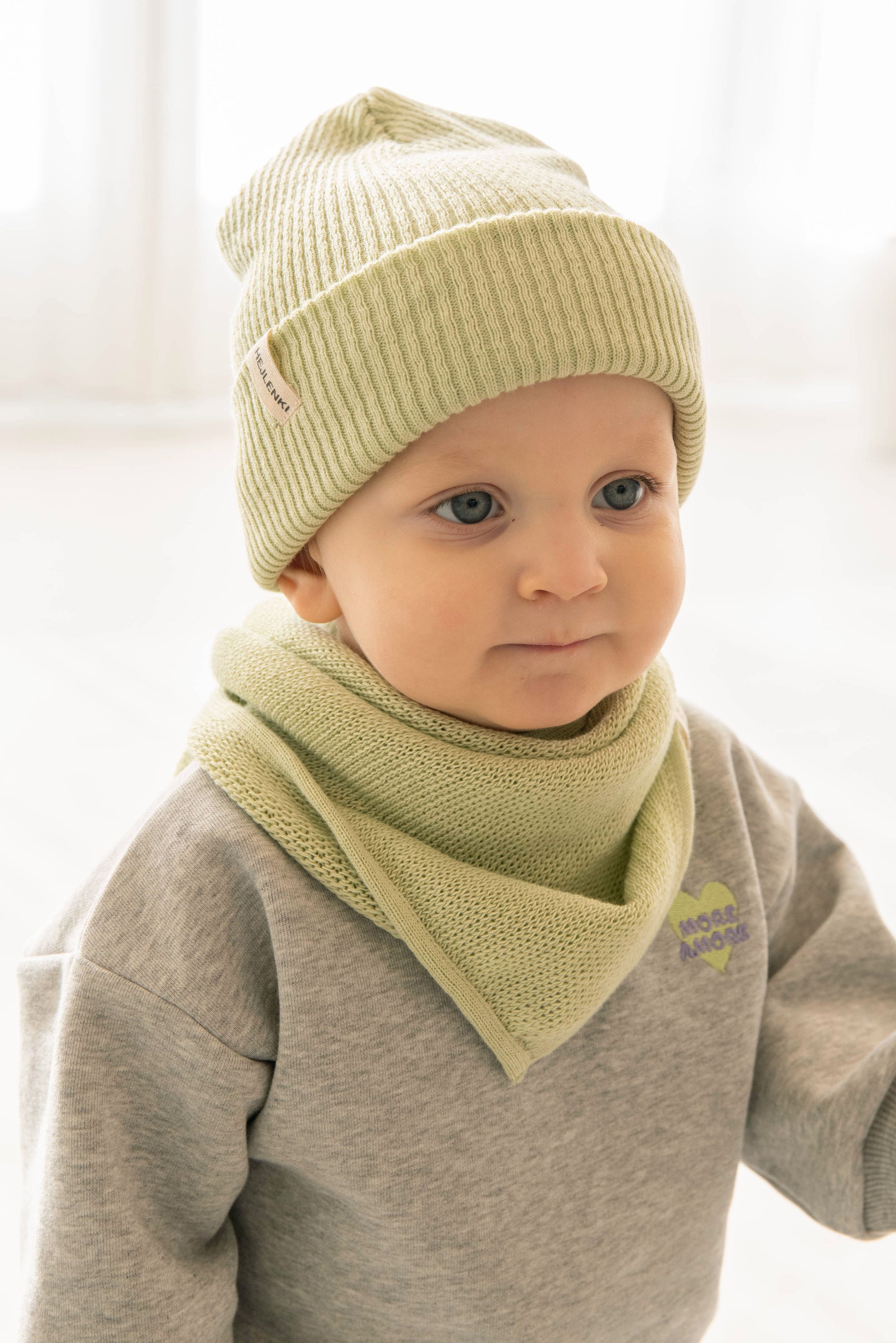 KNIT BEANIE MATCHA MILK