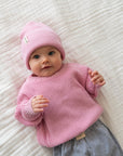 CHUNKY KNIT PULLI STRAWBERRY MILKSHAKE