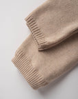 COTTON KNIT LEGGINGS BEIGE