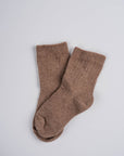 ORGANIC COTTON SOCKS BROWN MELANGE