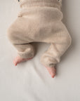 COTTON KNIT LEGGINGS BEIGE