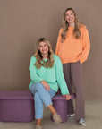WOMEN CHUNKY KNIT PULLI COOL POP