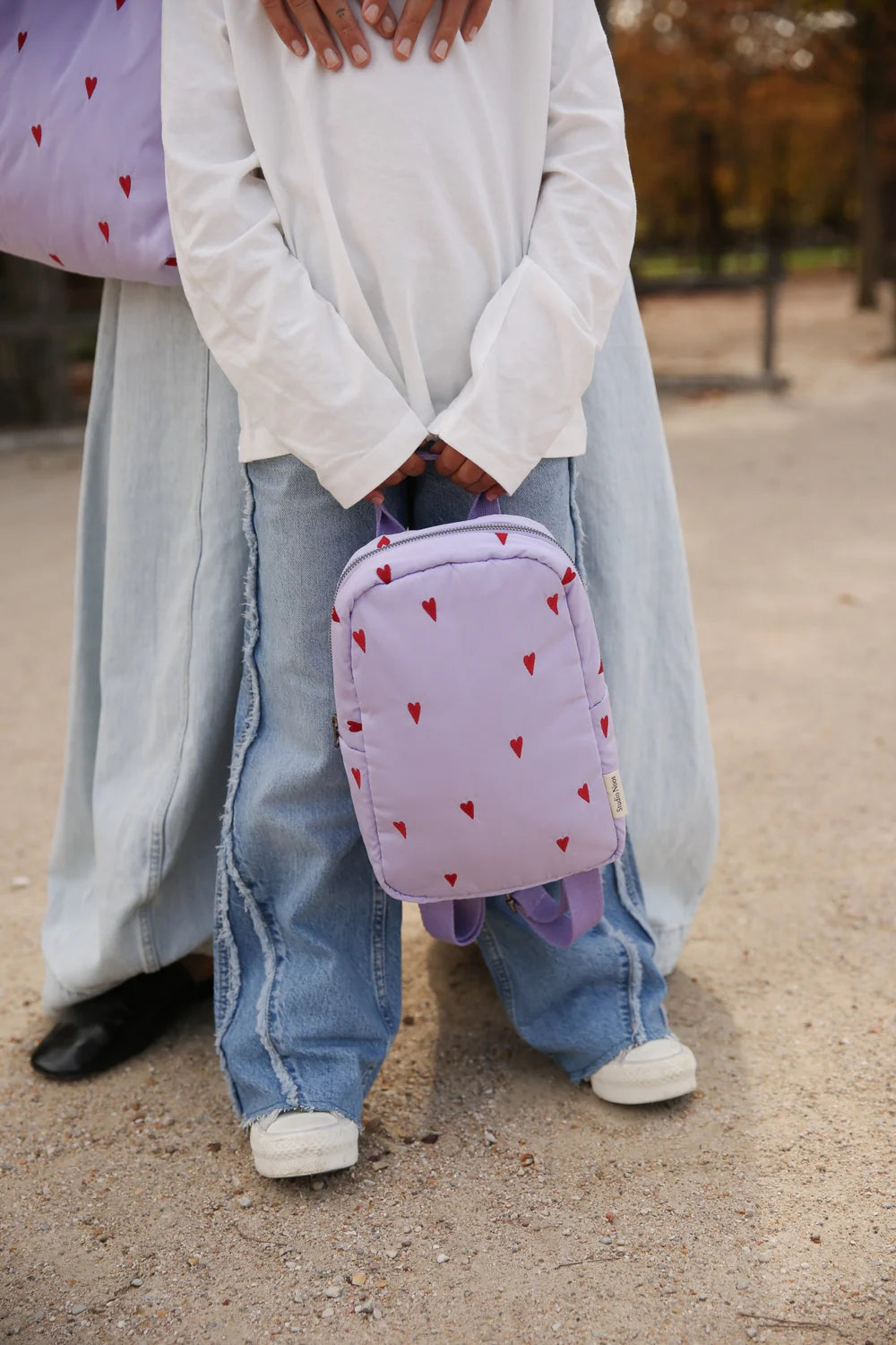KIDS BACKPACK PURPLE HEARTS
