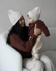 MOM CHUNKY KNIT PULLI BAKED BROWNIE