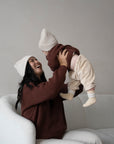 MOM CHUNKY KNIT PULLI BAKED BROWNIE