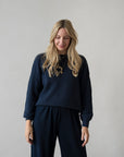 MOM CHUNKY KNIT PULLI MIDNIGHT