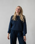 MOM CHUNKY KNIT PULLI MIDNIGHT