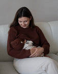 MOM CHUNKY KNIT PULLI BAKED BROWNIE