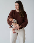 MOM CHUNKY KNIT PULLI BAKED BROWNIE