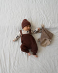 KNITTED SALOPETTE BAKED BROWNIE