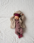 MERINO WOOL FLEECE JACKET BEIGE