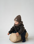 MERINO WOOL FLEECE JACKET CHOCOLATE BROWN