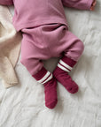 ORGANIC RIB LEGGINGS ROSE