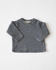PURE WOOL LONGSLEEVE STRIPED MIDNIGHT