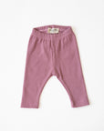 ORGANIC RIB LEGGINGS ROSE