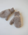 MERINO WOOLFLEECE MITTENS BEIGE MELANGE