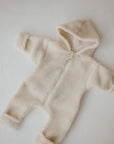 MERINO WOOL TEDDY OVERALL ECRU