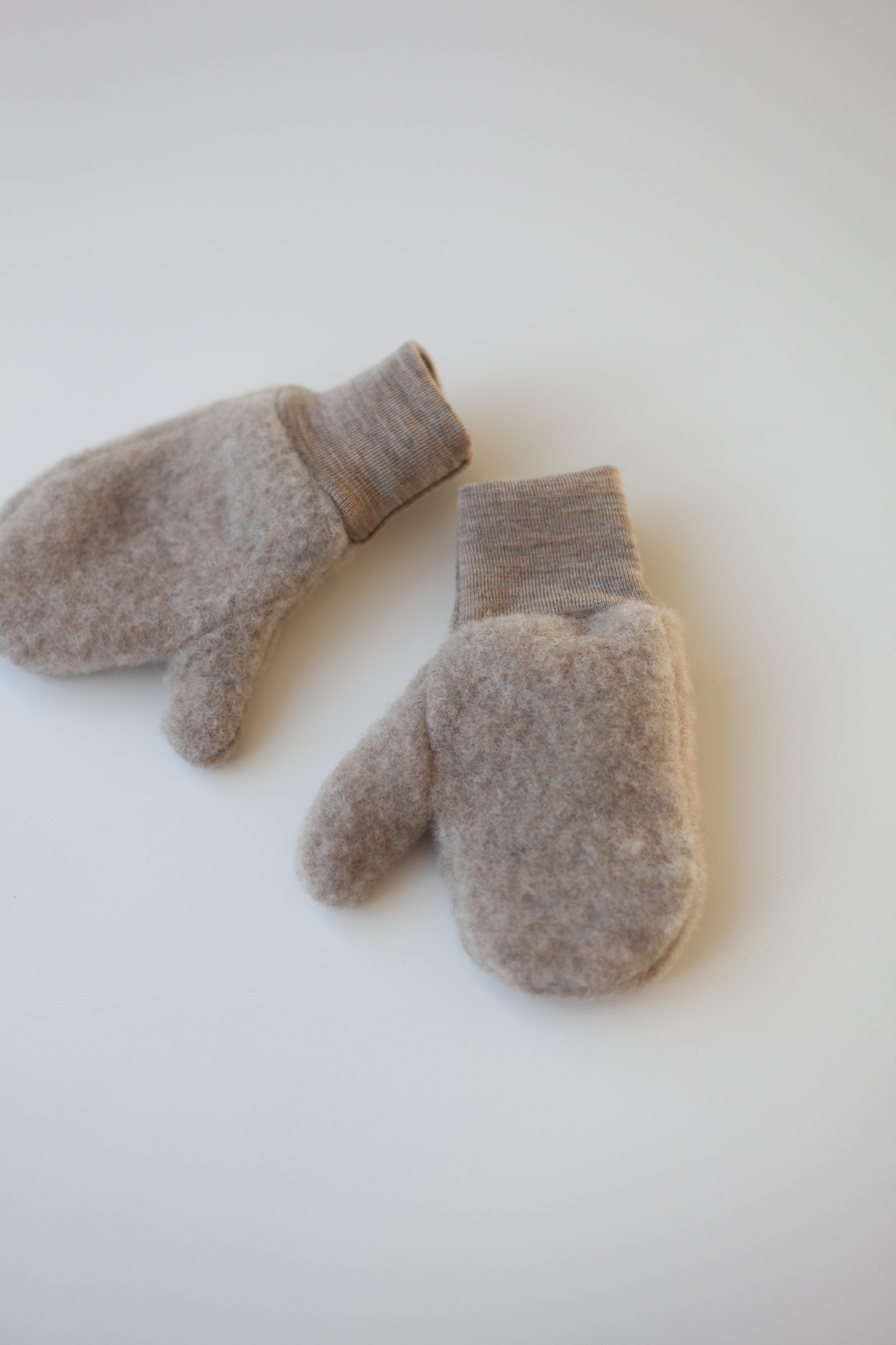 MERINO WOOLFLEECE MITTENS BEIGE MELANGE