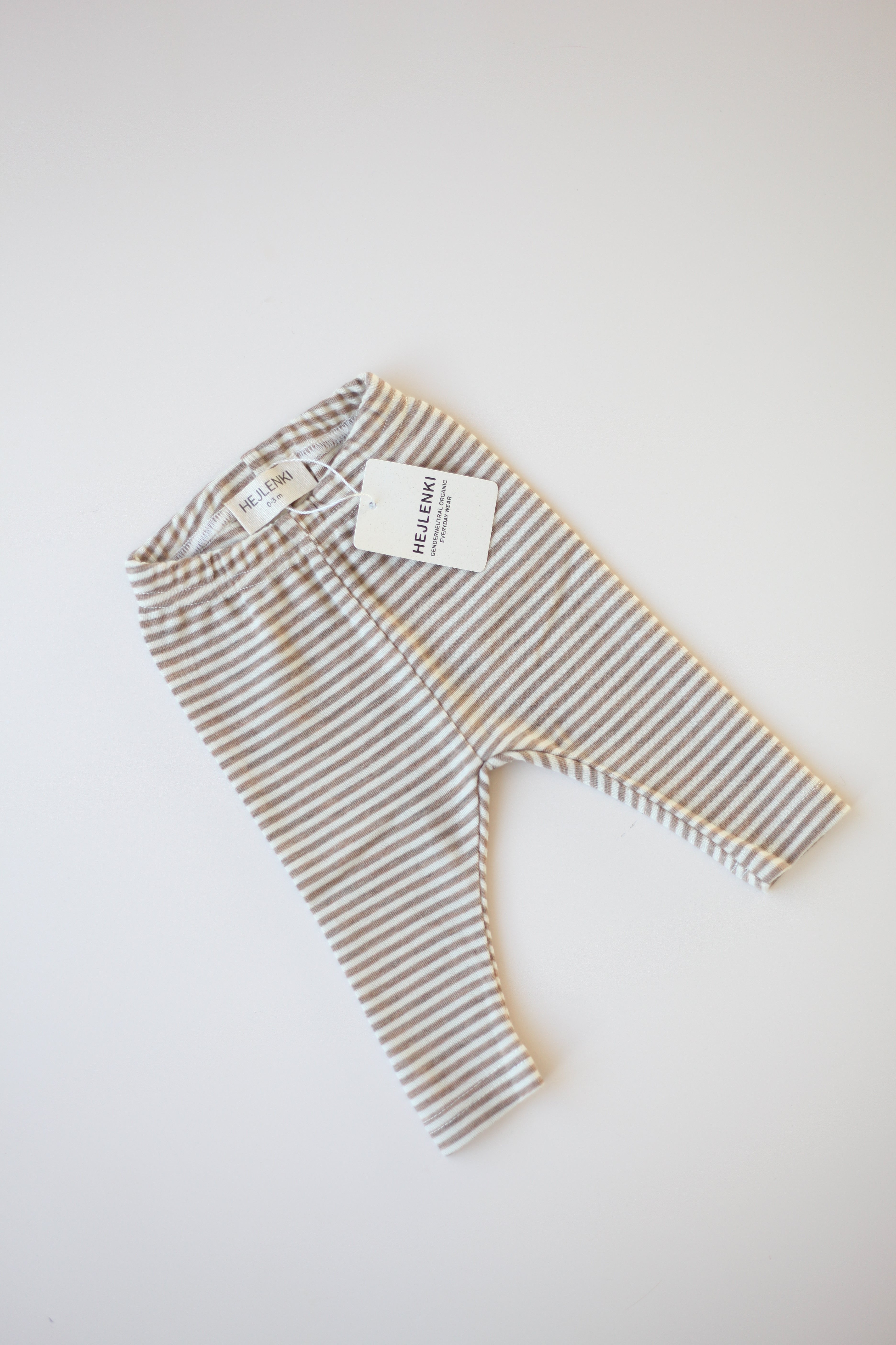 PURE WOOL LEGGINGS STRIPES BEIGE MELANGE