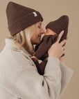 ADULT MERINO WOOL BEANIE BROWN