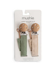2-PACK LINEN PACIFIER CLIPS