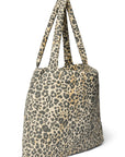 SOFT LEOPARD COTTON MOM BAG