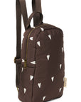 KIDS BROWN PUFFY HEARTS BACPACK
