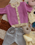 CHUNKY KNIT CARDIGAN CANDY/BUTTER