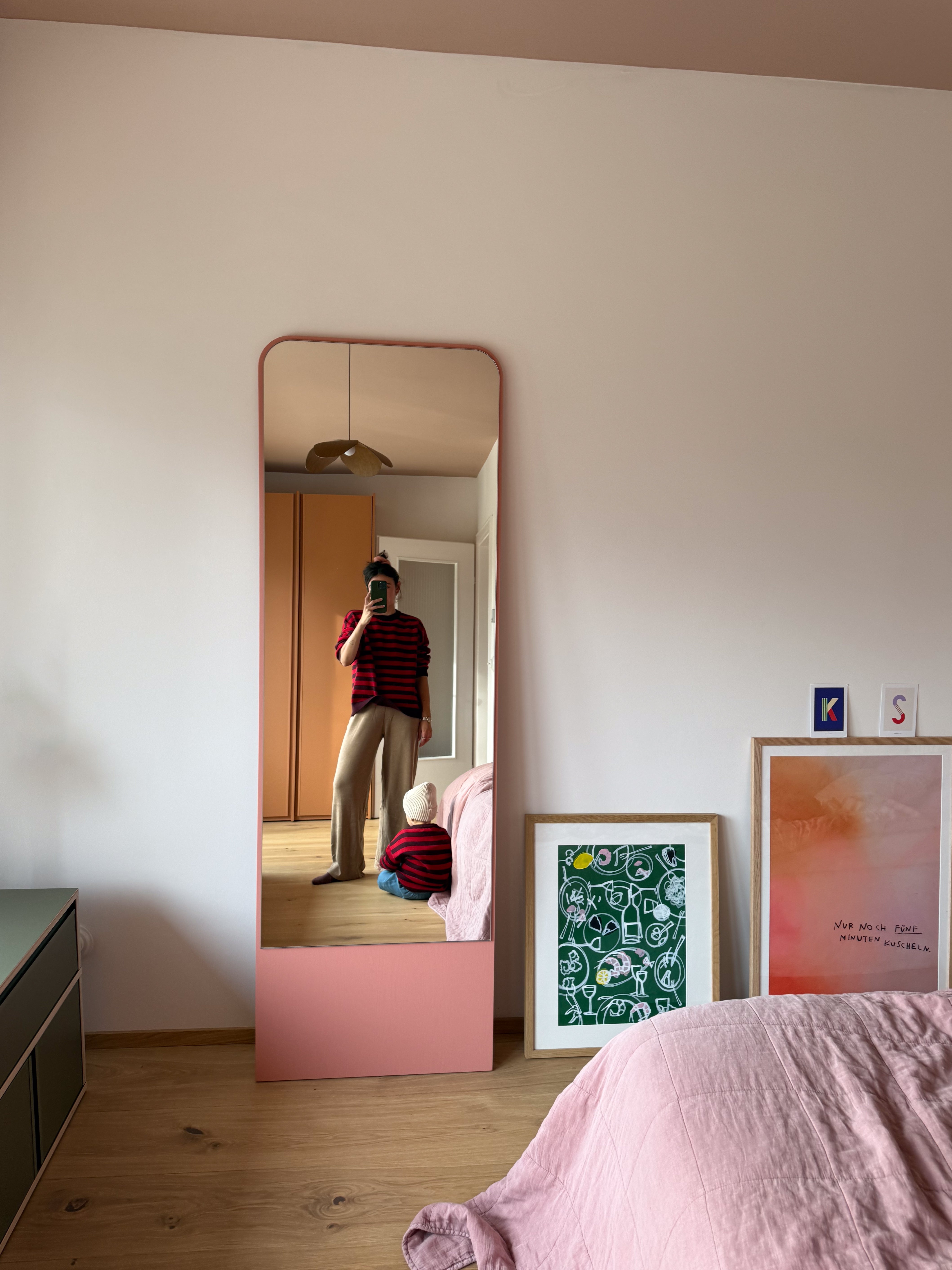 MOM WOOL KNIT PULLI STRIPED BURGUNDY/CHERRY