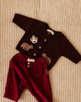 SOFT CORDUROY PANTS BURGUNDY
