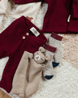 SOFT RIB LEGGINGS BURGUNDY