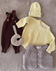 KNITTED SALOPETTE BAKED BROWNIE