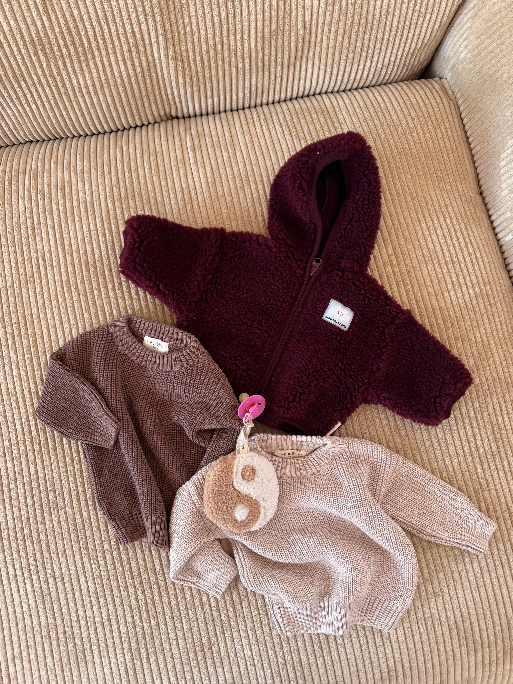 MERINO WOOL TEDDY JACKET BORDO