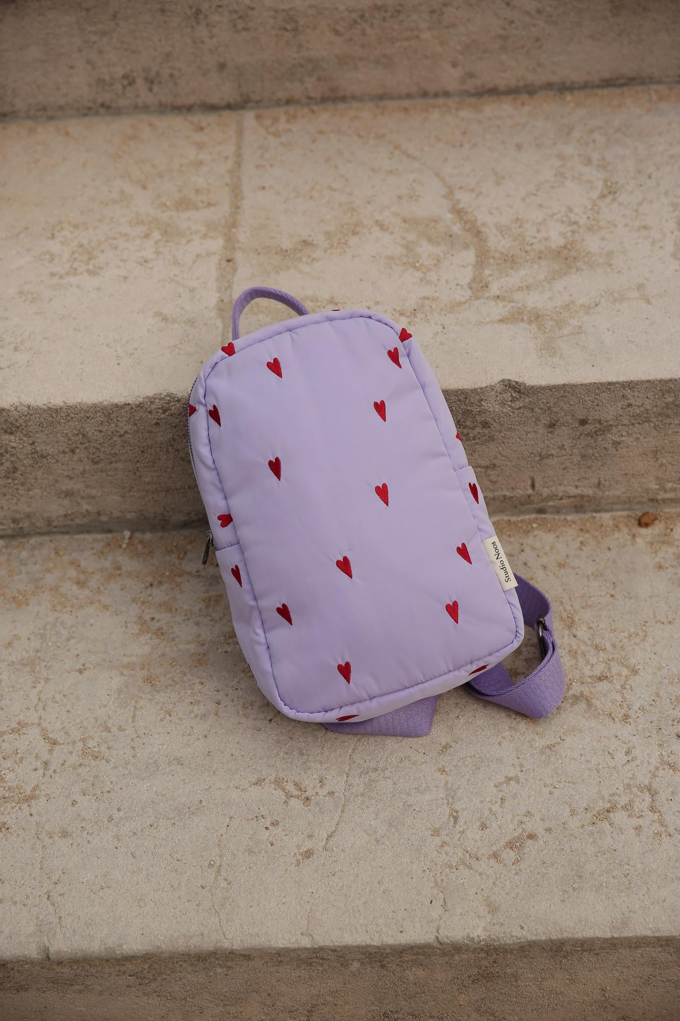 KIDS BACKPACK PURPLE HEARTS