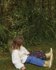 KIDS BROWN PUFFY HEARTS BACPACK