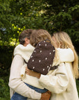 KIDS BROWN PUFFY HEARTS BACPACK