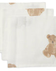 MUSLIN CLOTH TEDDY BEAR 3-PACK